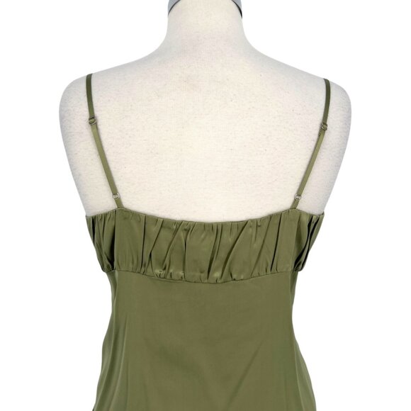 Classiques Entier Vintage Silk Scoop Neck Sleeveless Tank Top Green Size Medium - Picture 6 of 11